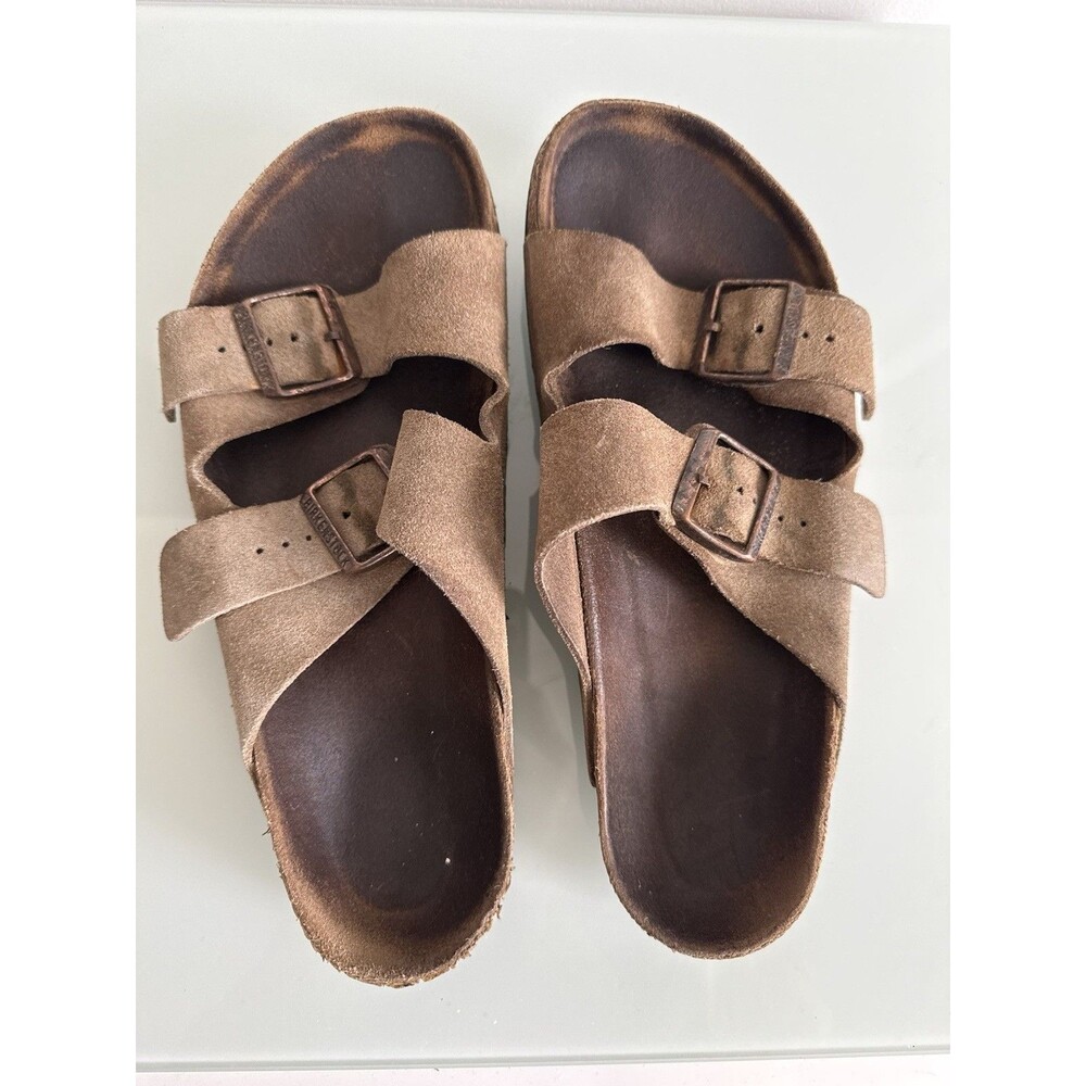 ✿ Birkenstock Brown Suede Two Strap Sandals Adjustable Buckles EU 41